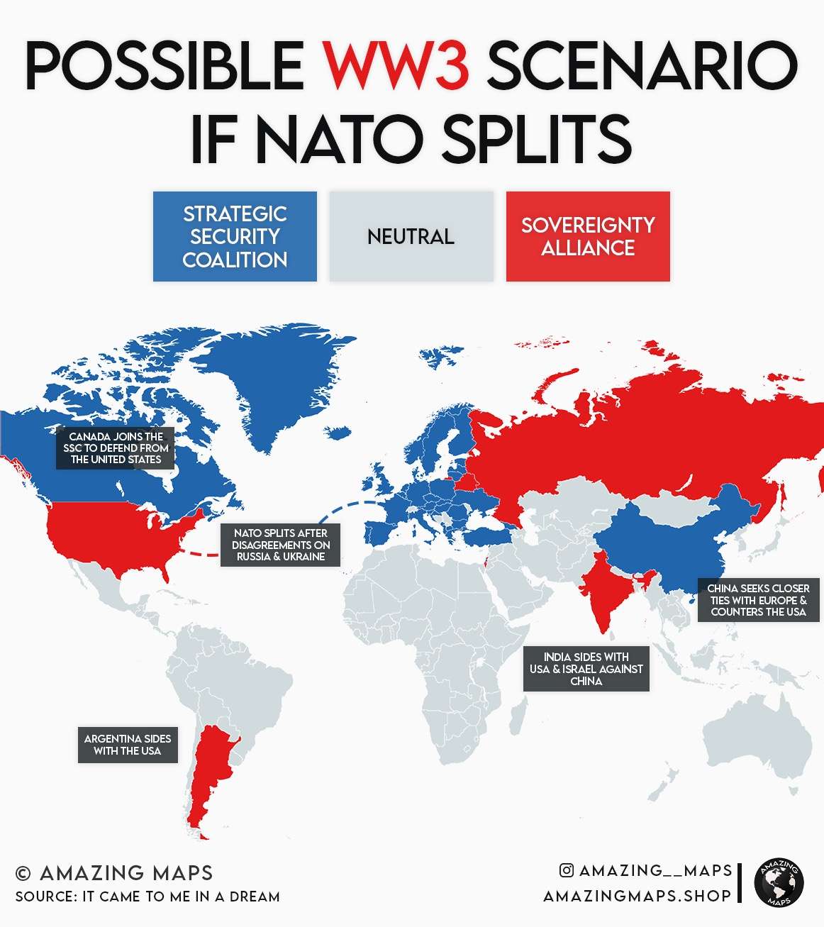 Possible WW3 scenario if NATO splits