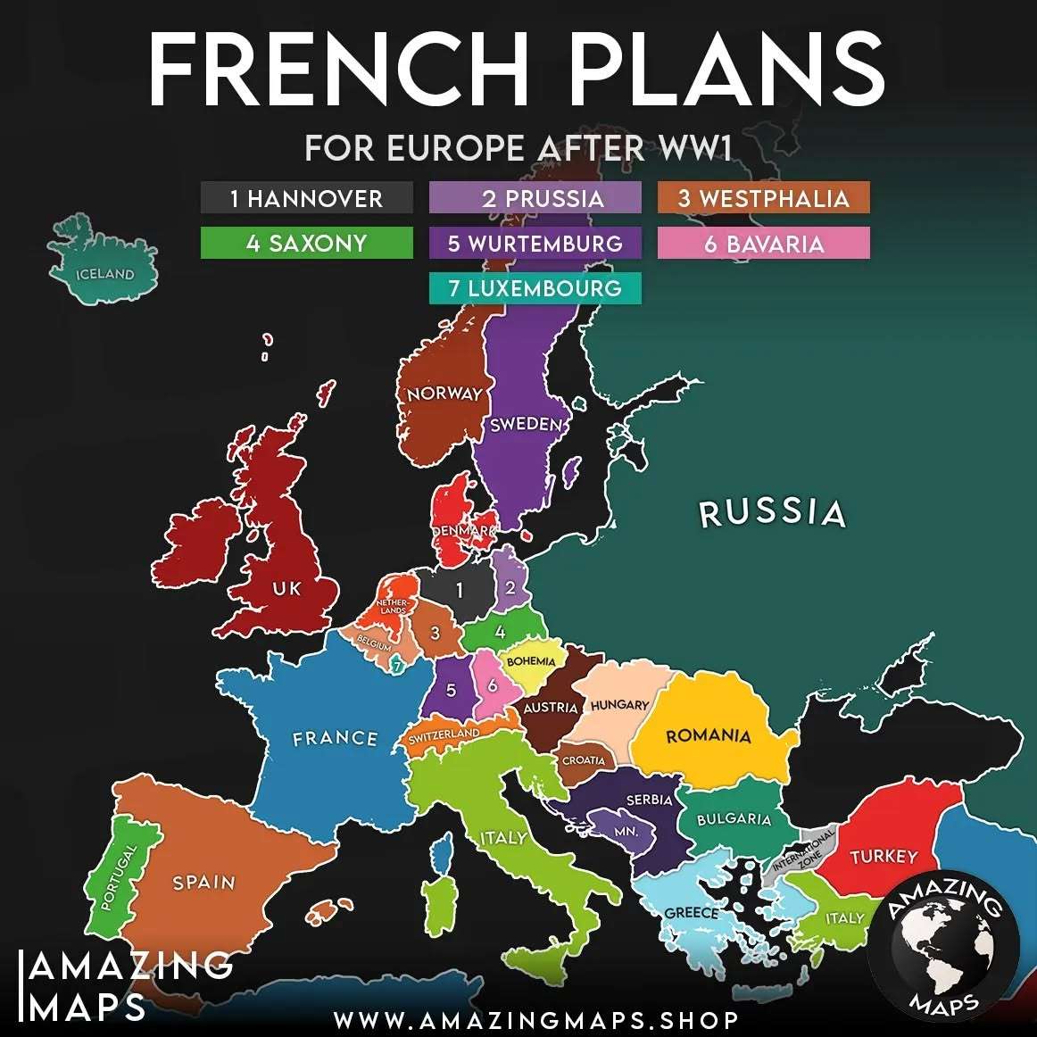French plans for Europe after World War 1