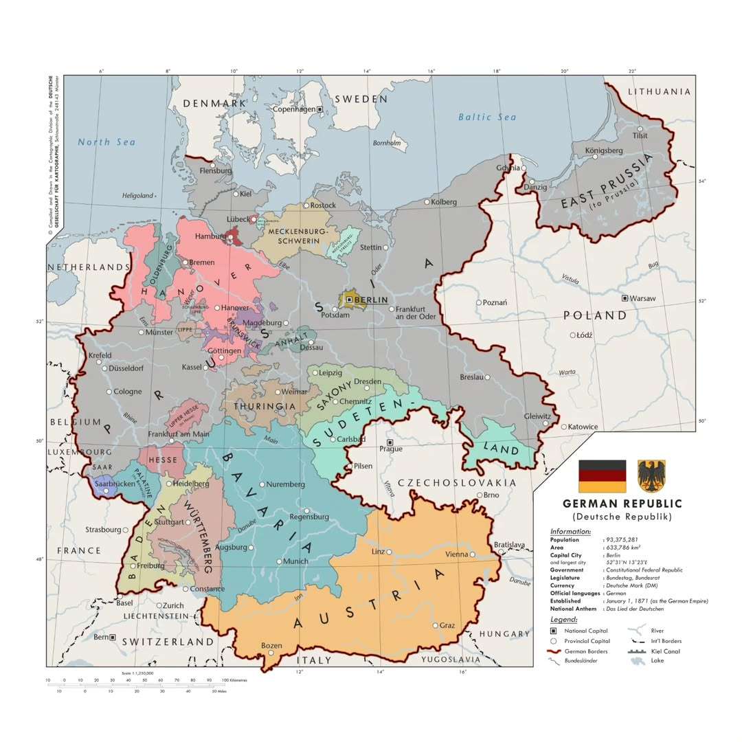 Germany if it had acquired new territories through referendums and international agreements following World War I.