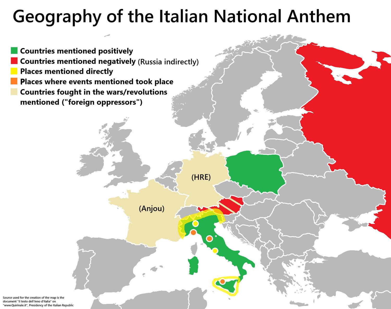 Geography of the Italian National Anthem