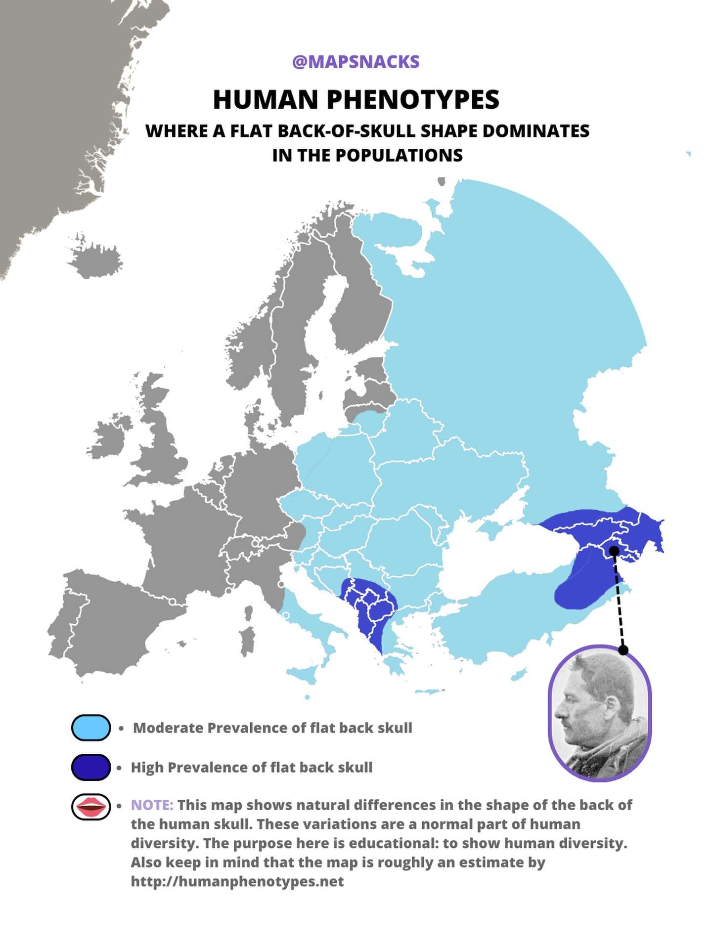 Cranial shapes in Europe