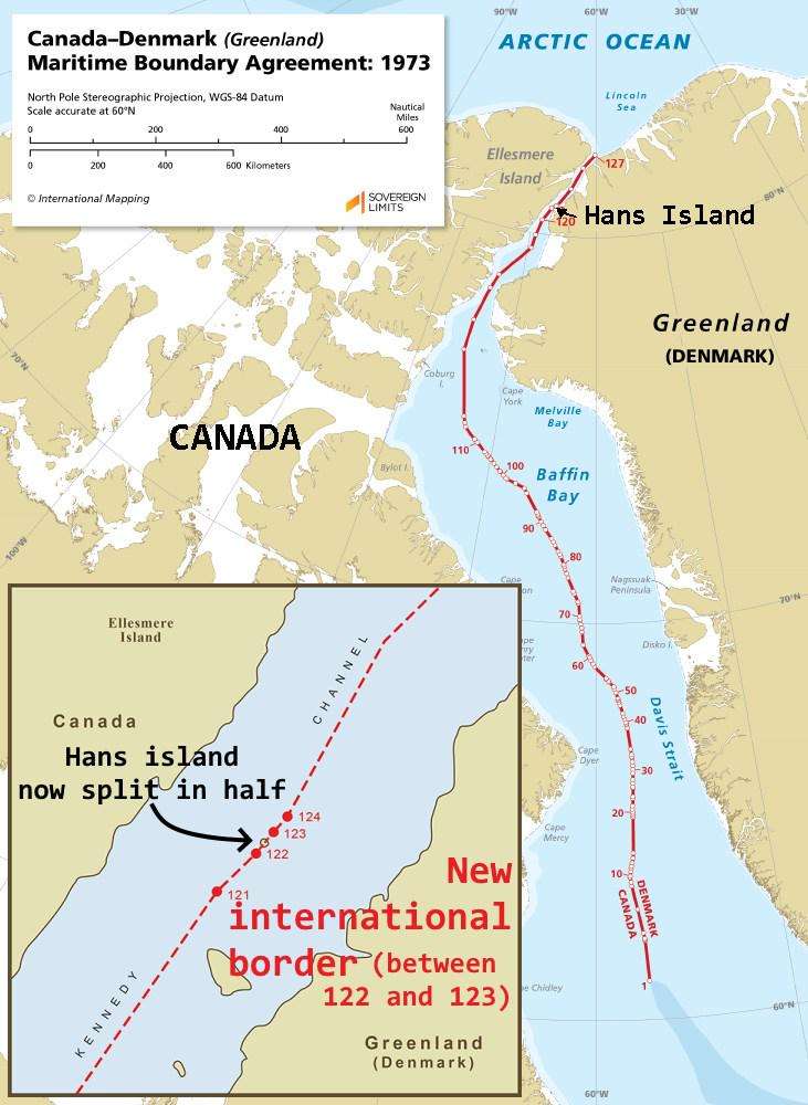 New land border: Canada and Denmark split Hans Island in 2022