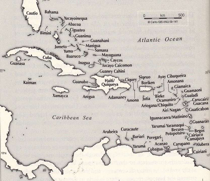 Names of Caribbean islands before European colonization.