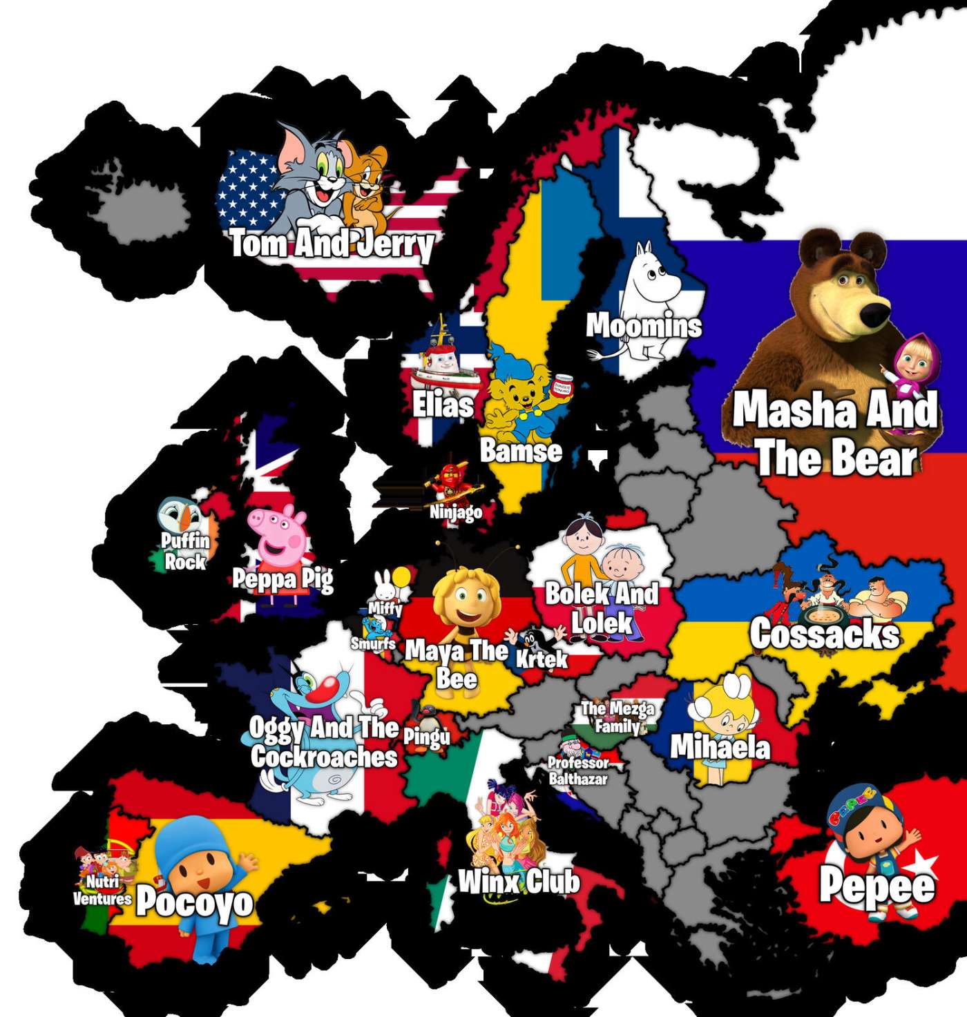 Famous Cartoons From Different Countries