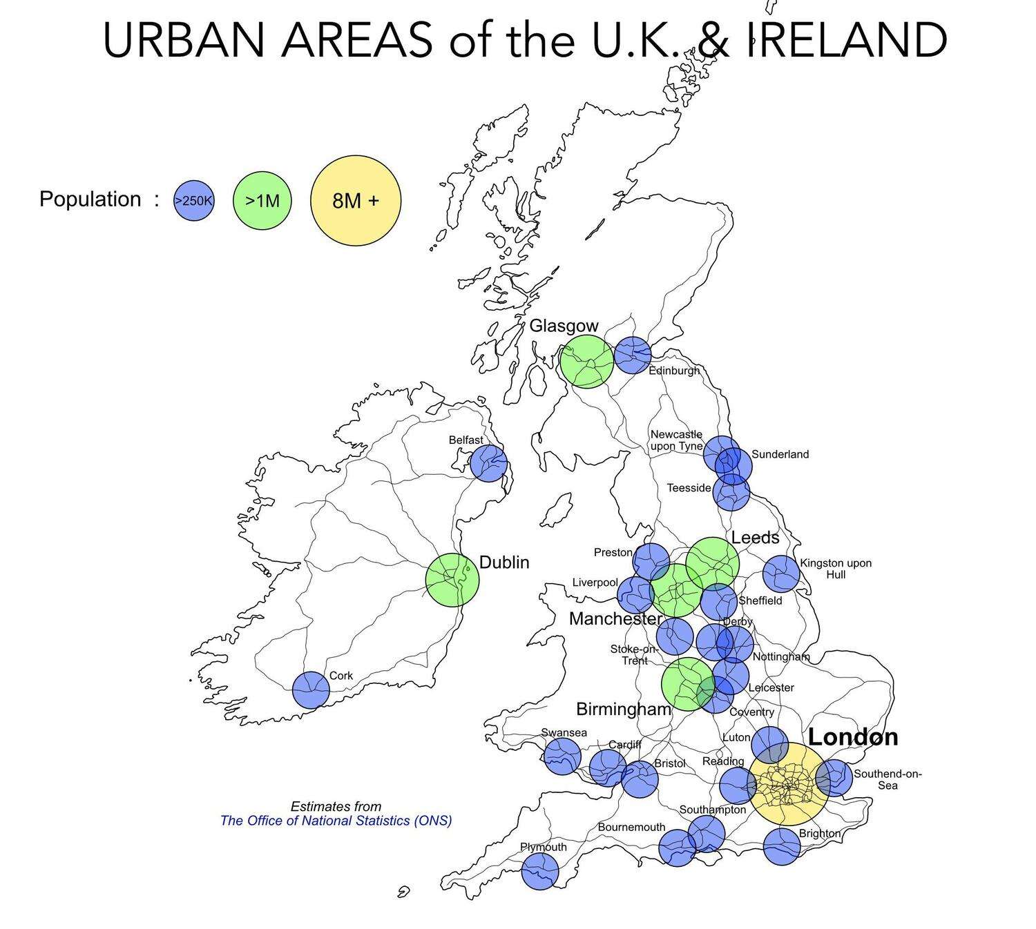Largest Cities in the UK and Ireland