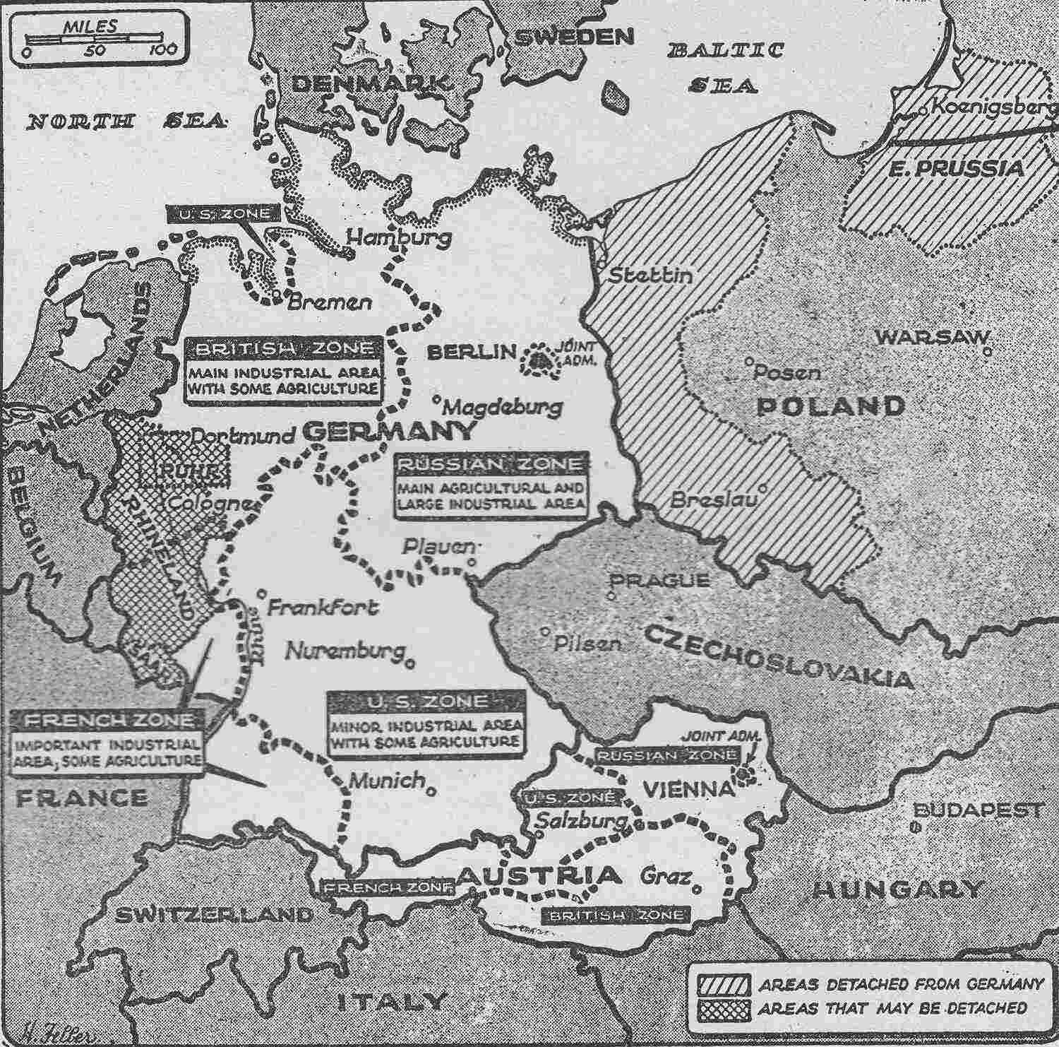 Post-War Occupation Division of Germany (1948)