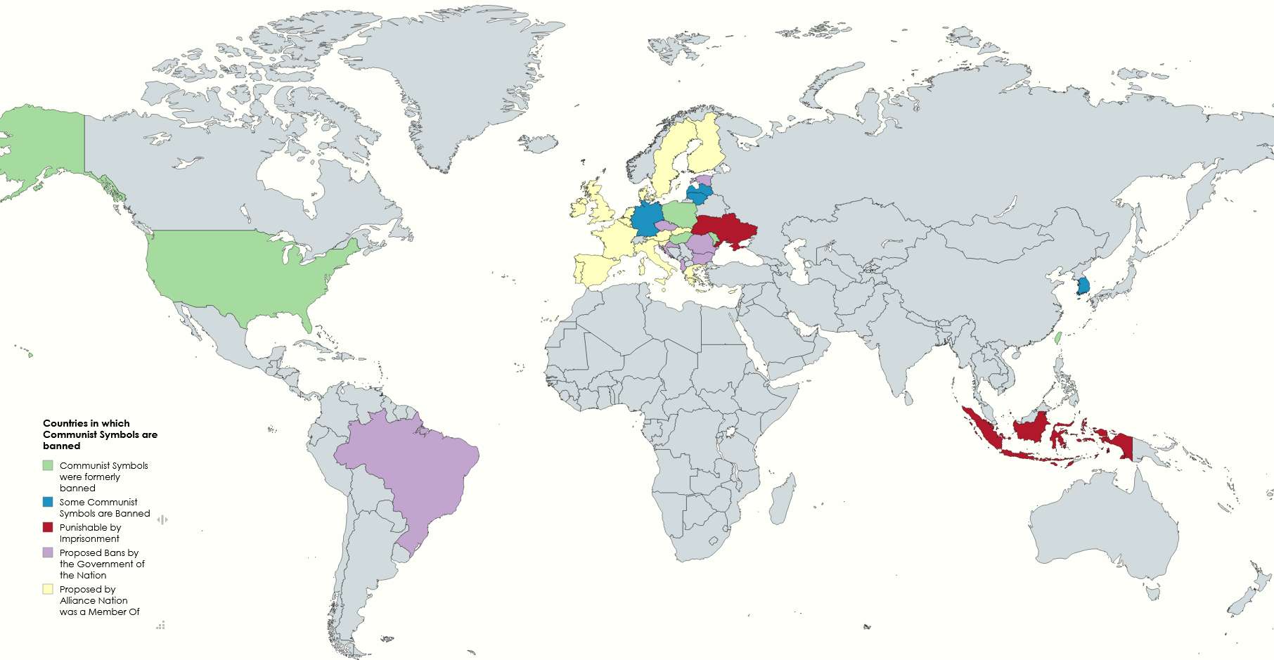 Status of the Ban on Communist Symbols Worldwide 