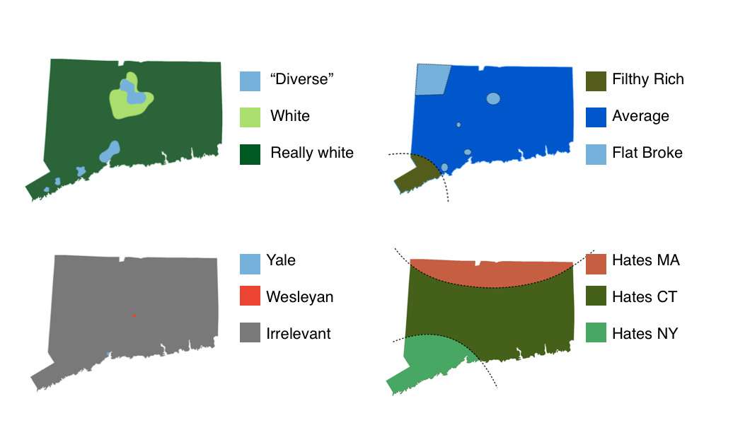 5 ways to divide Connecticut