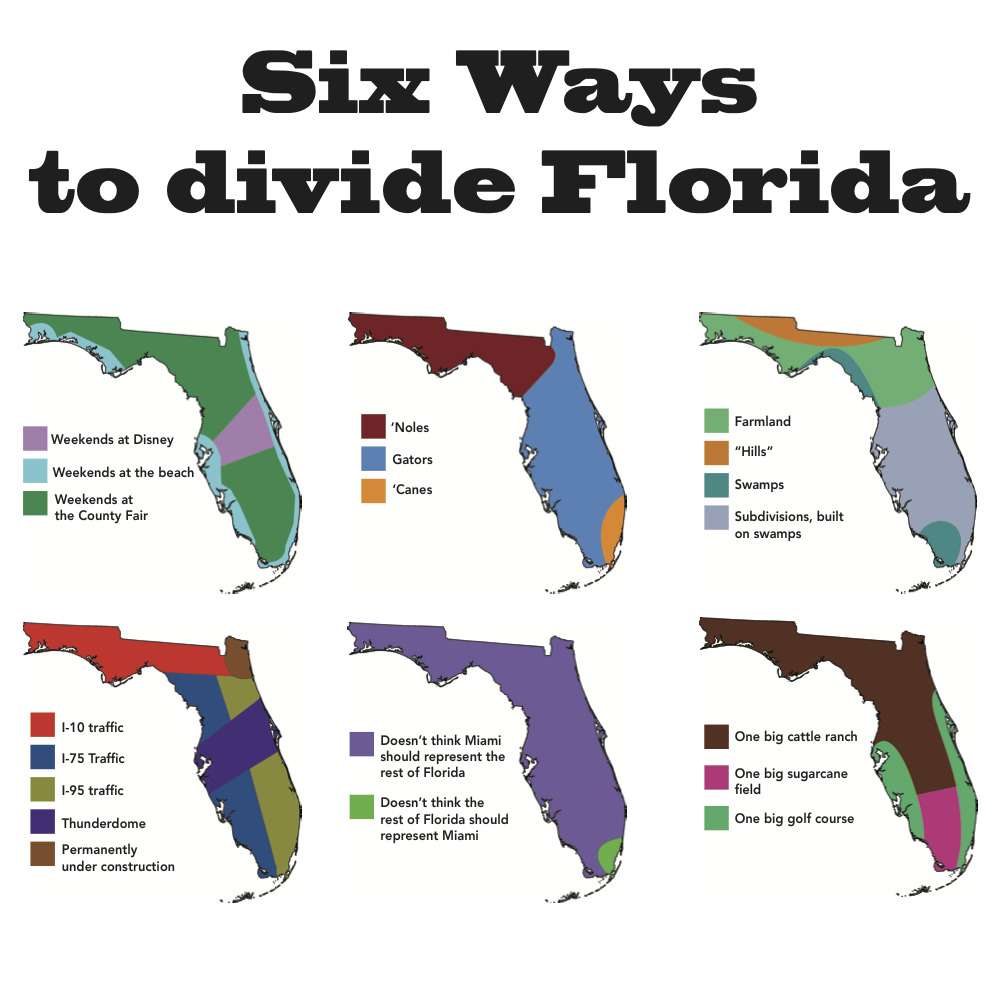 6 ways to divide Florida