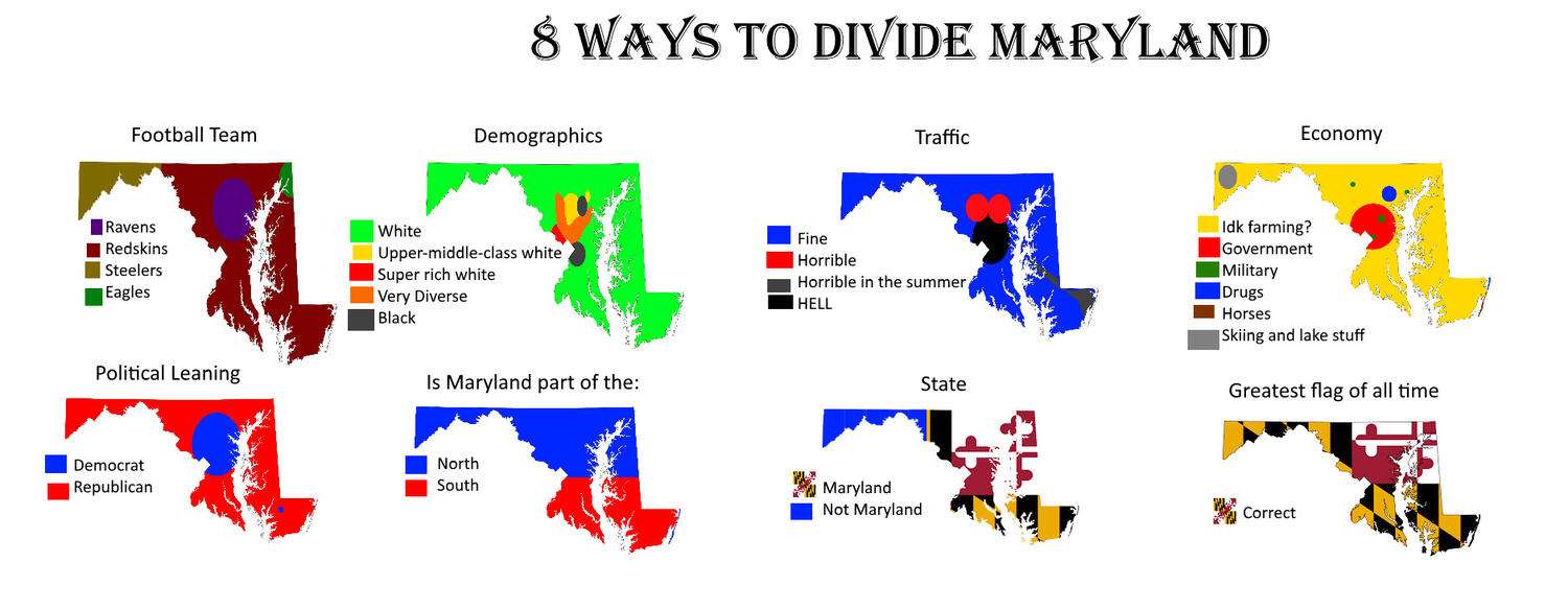 8 ways to divide Maryland