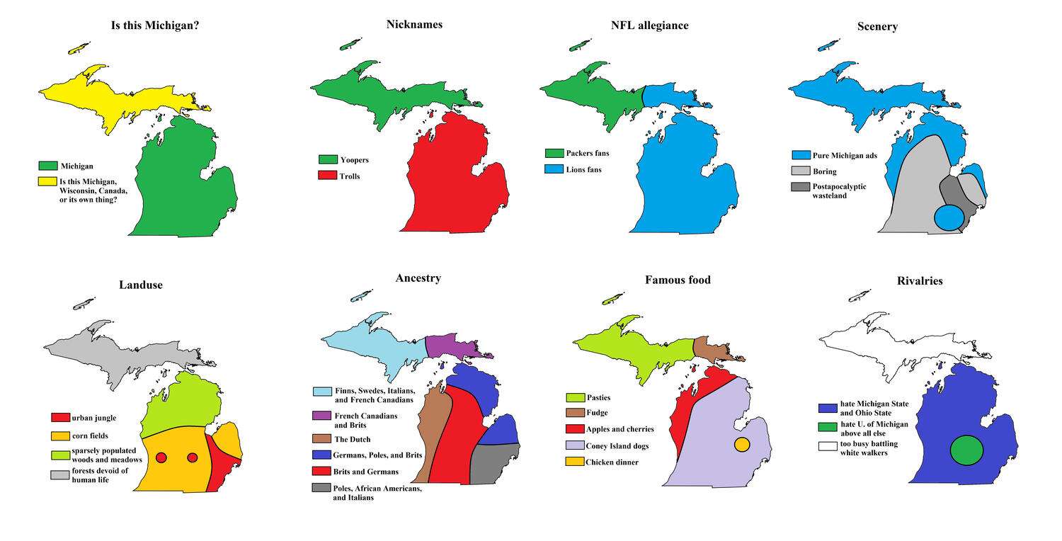 8 ways to divide Michigan