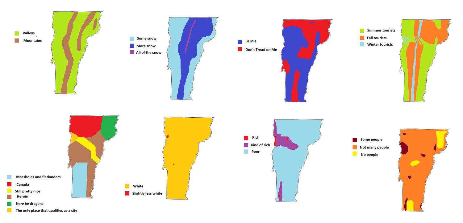 8 ways to divide Vermont