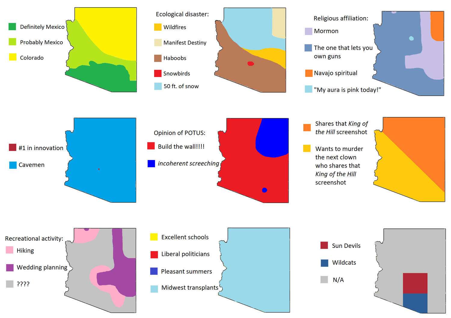 9 ways to divide Arizona