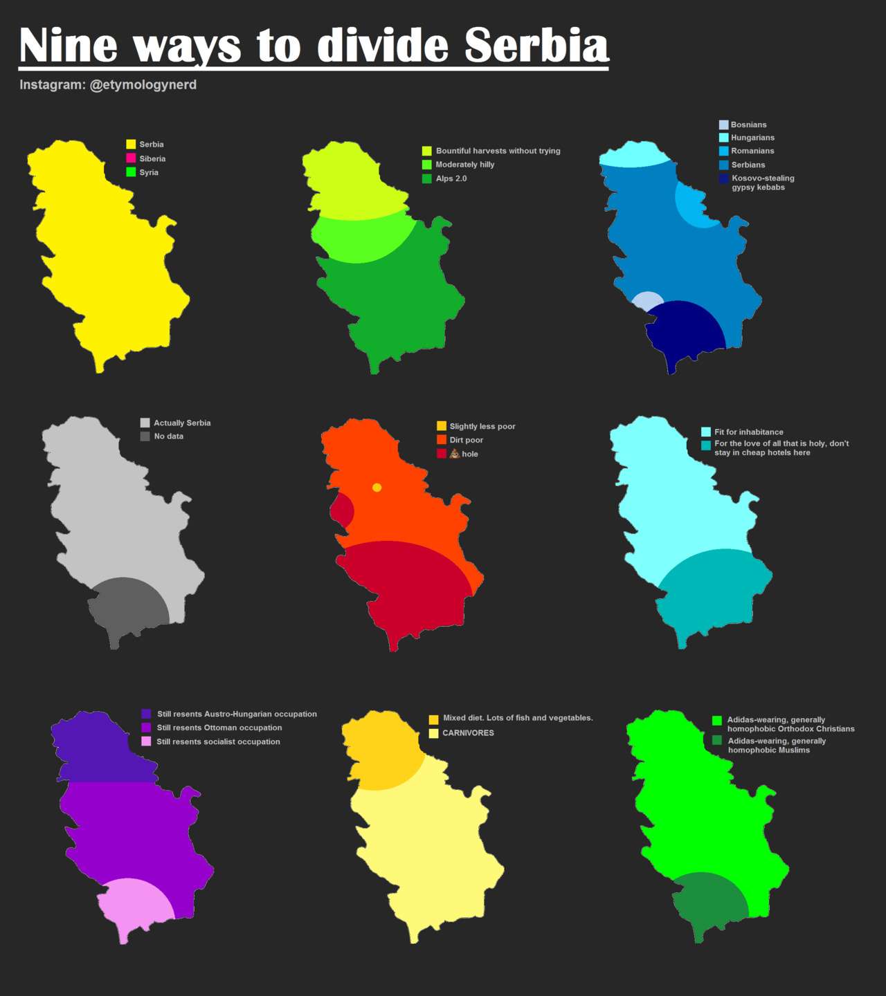 9 ways to divide Serbia