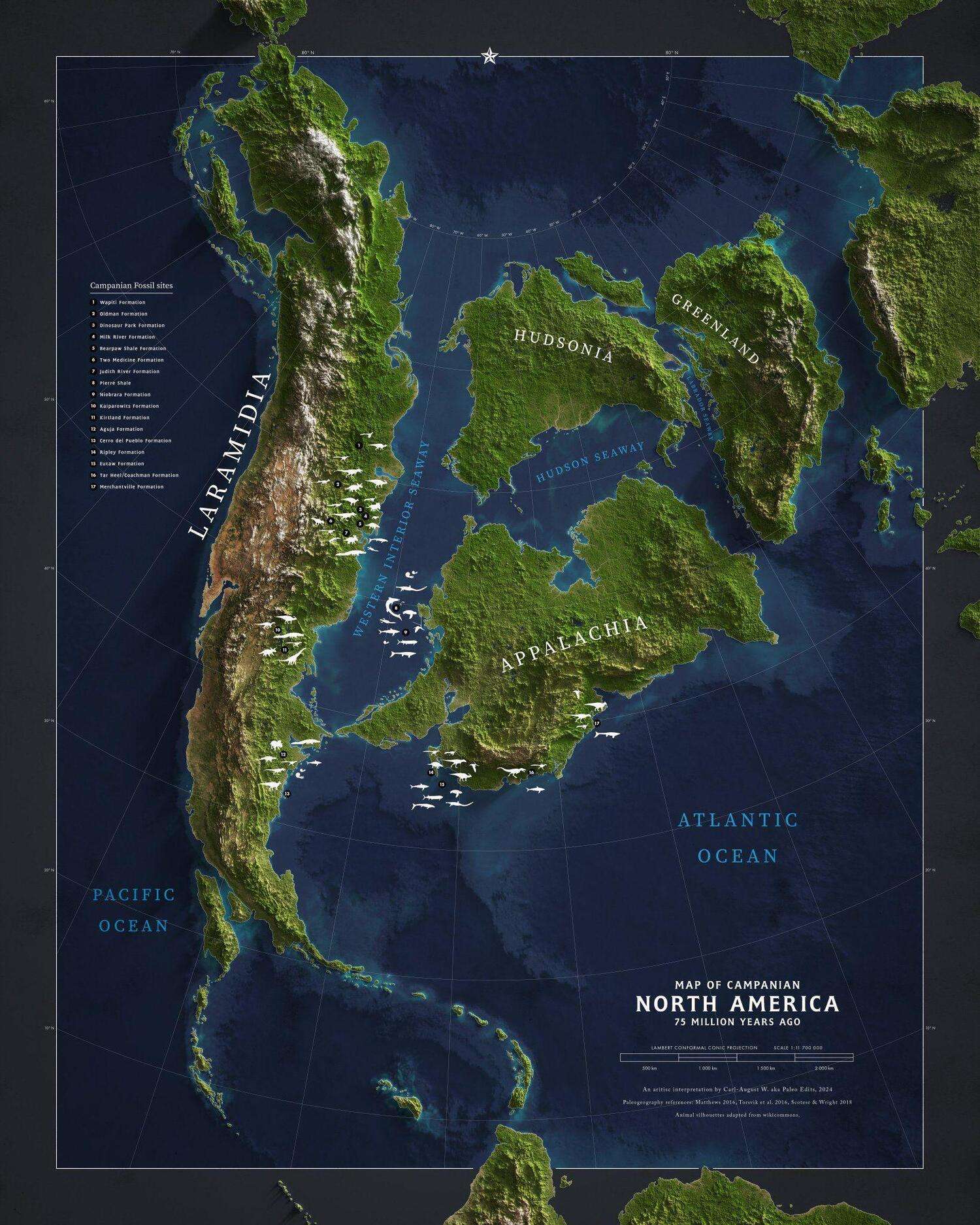 North America 75 Million Years Ago