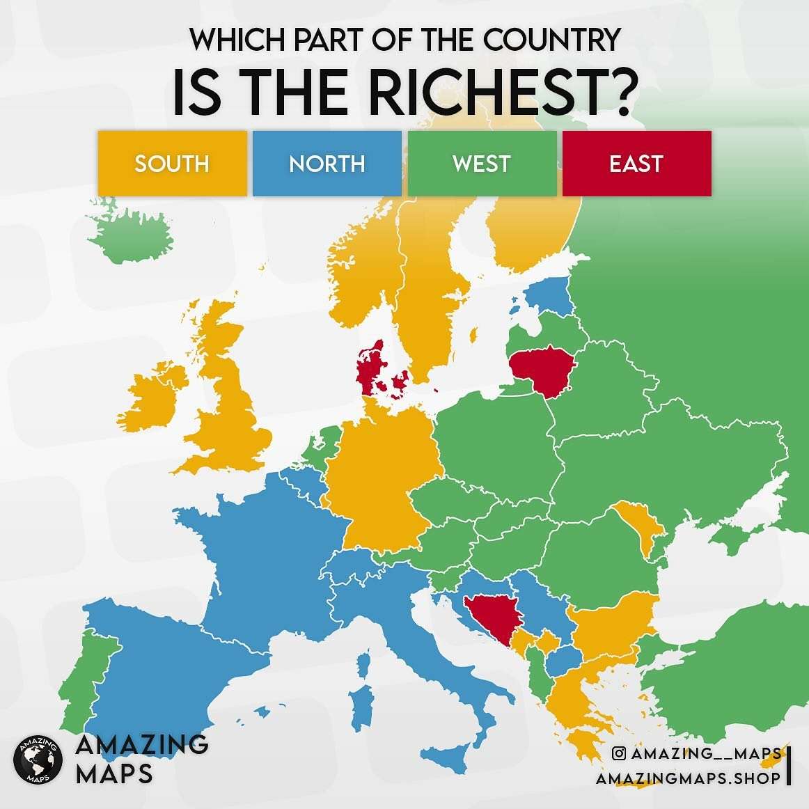 Which part of the country is the most economically developed?