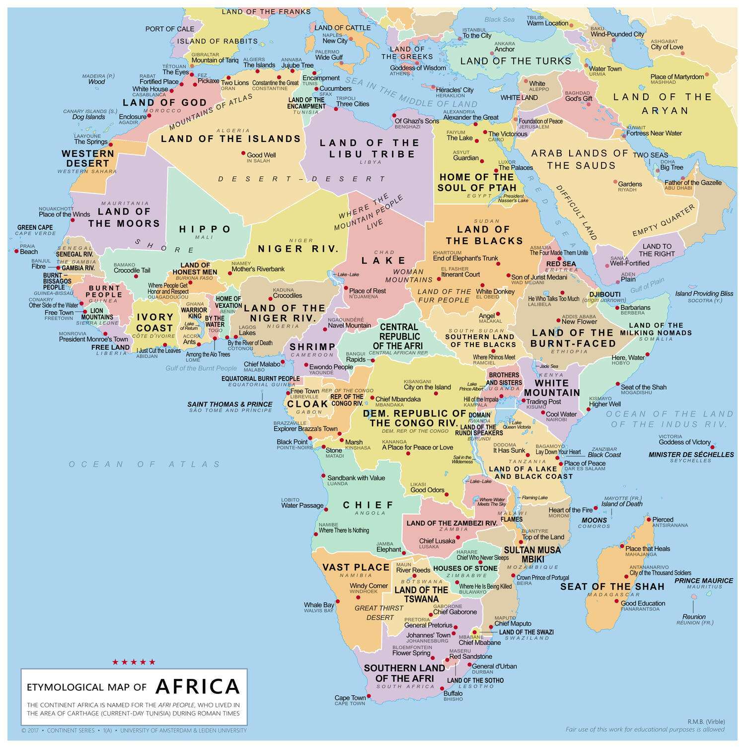 Etymological Map of Africa