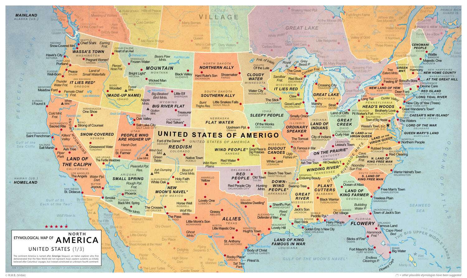 Etymological Map of the United States
