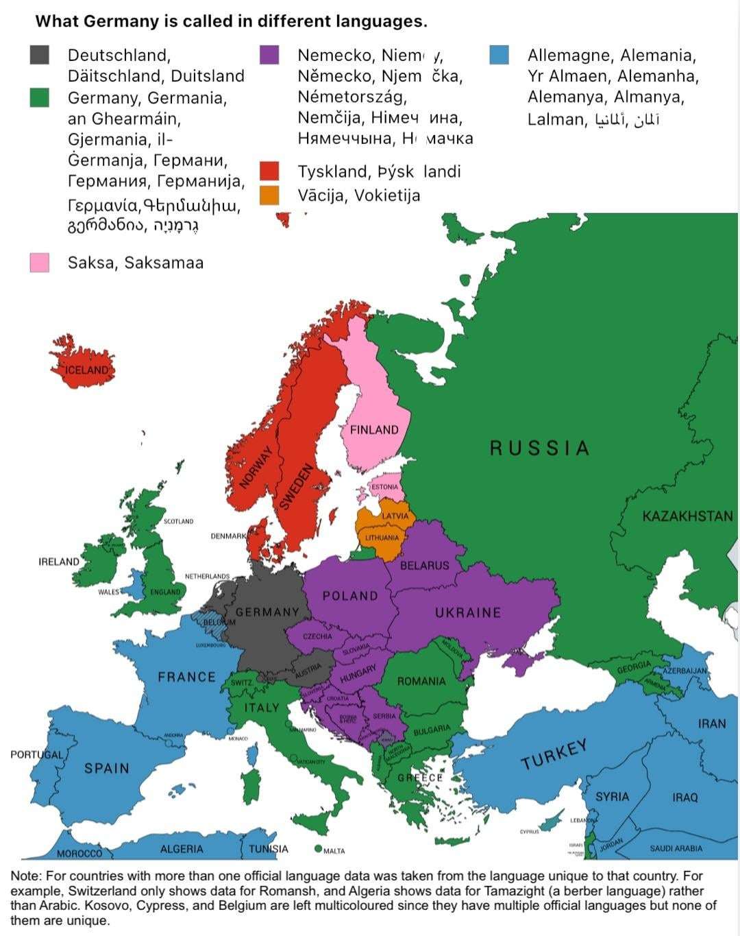 Names for Germany Across Europe
