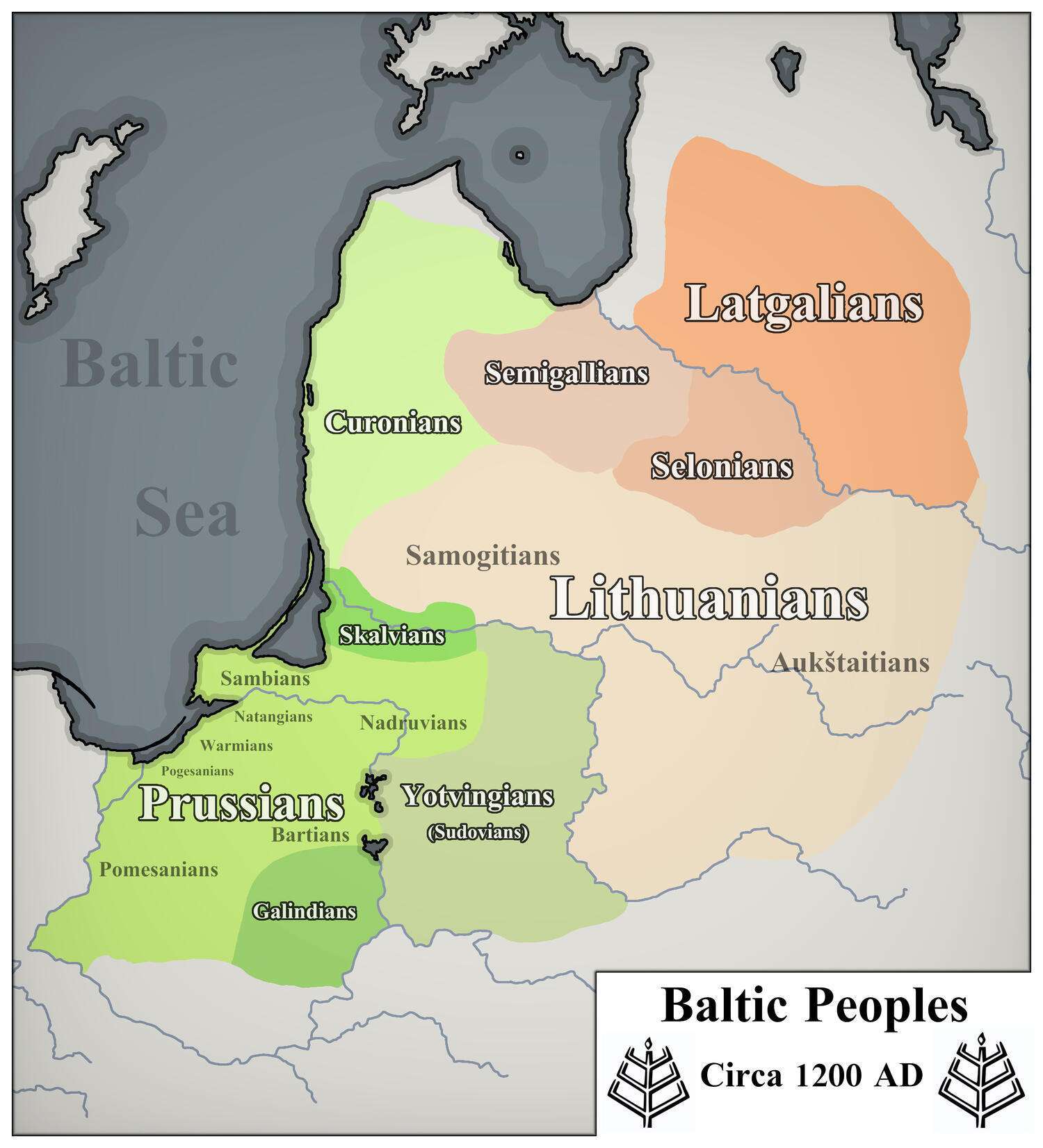 Baltic people's circa 1200 AD