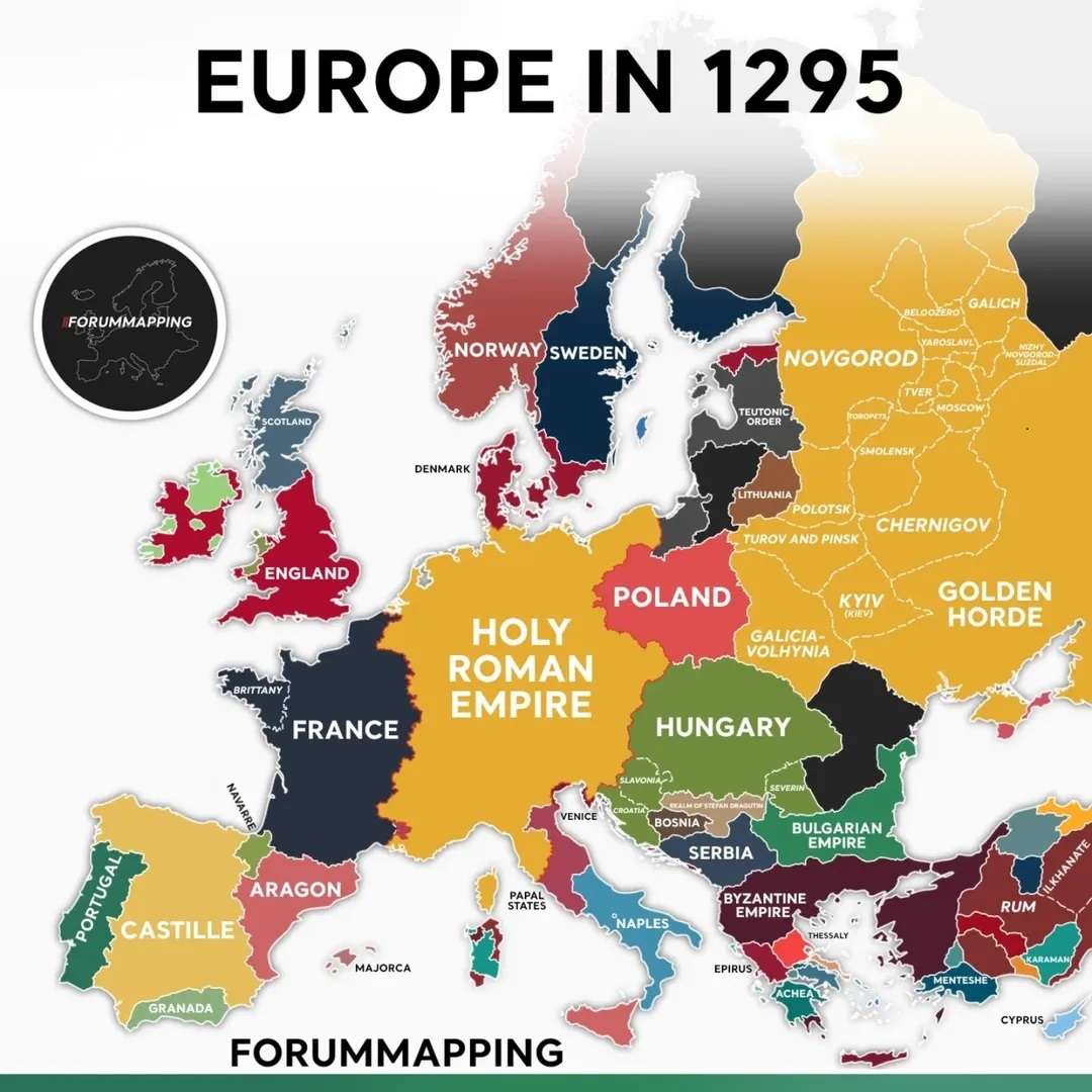 Europe in 1295
