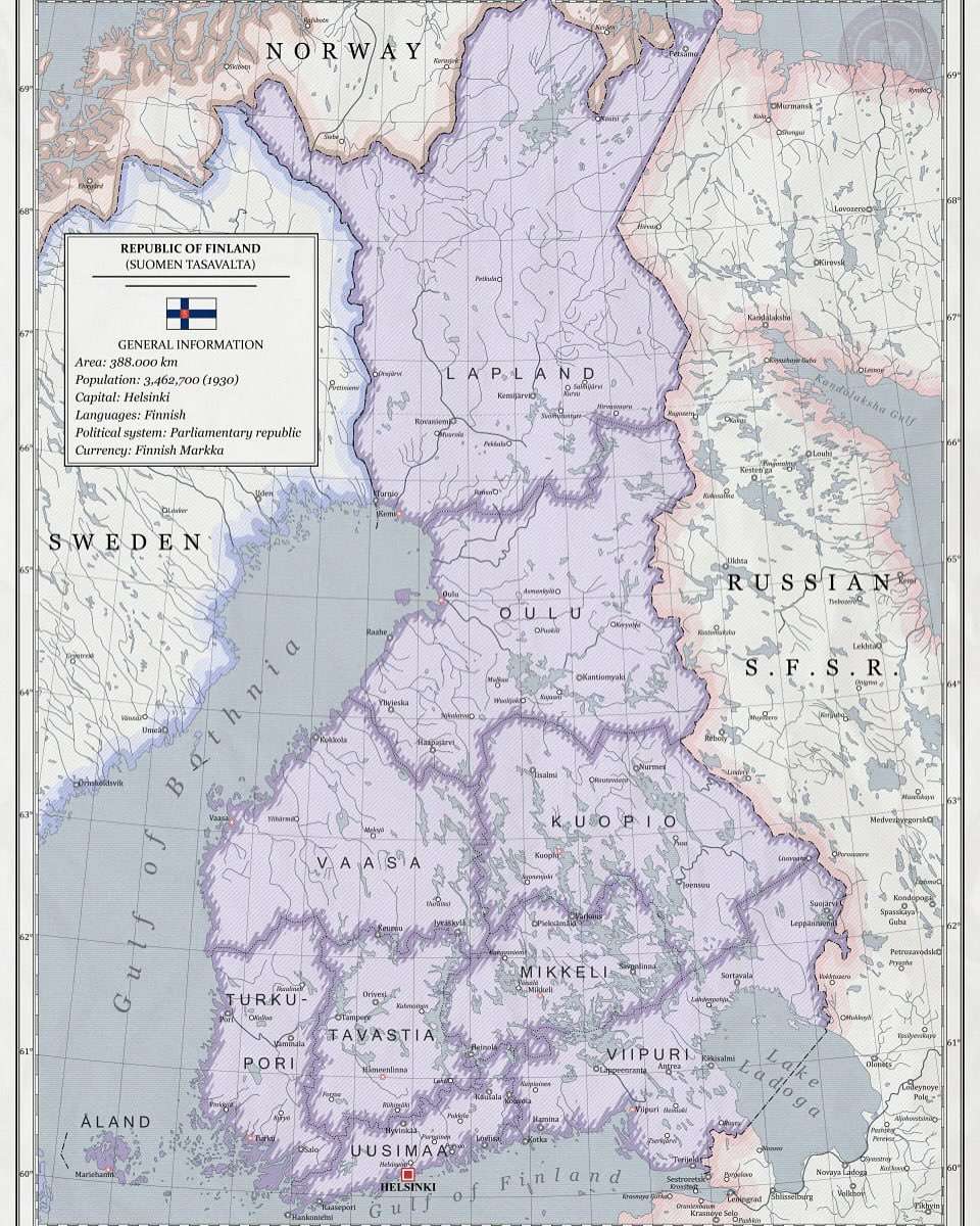 Finland in the period 1938-1940