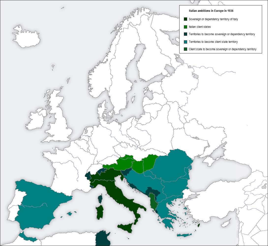 Italian ambitions in Europe, 1936