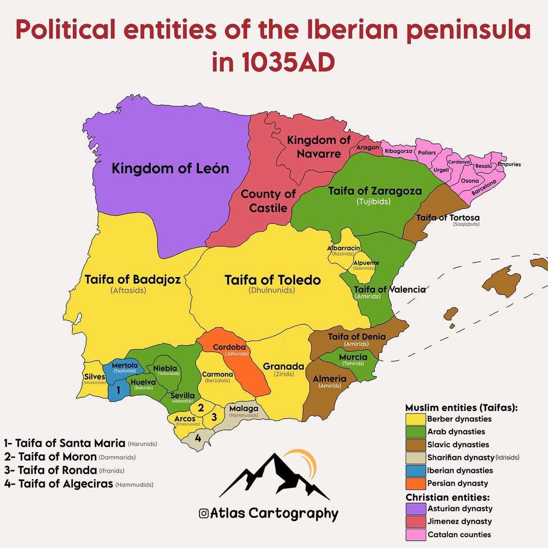 Political entities of the Iberian peninsula in 1035 AD