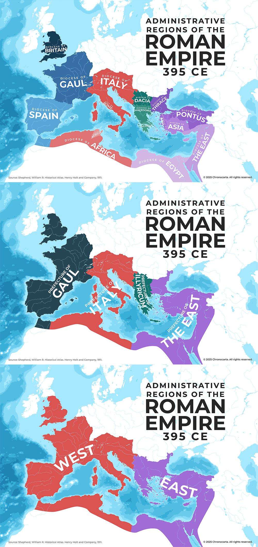 Roman Empire administrative regions