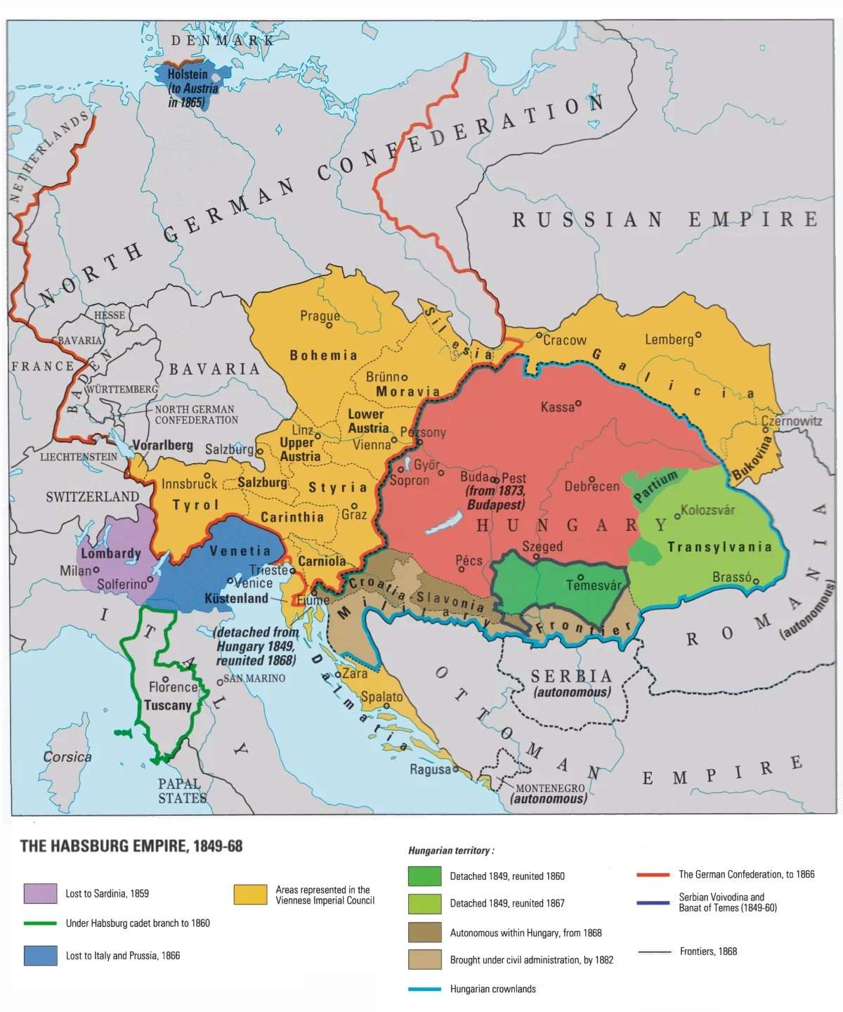 The Habsburg Monarchy from 1849 to 1868