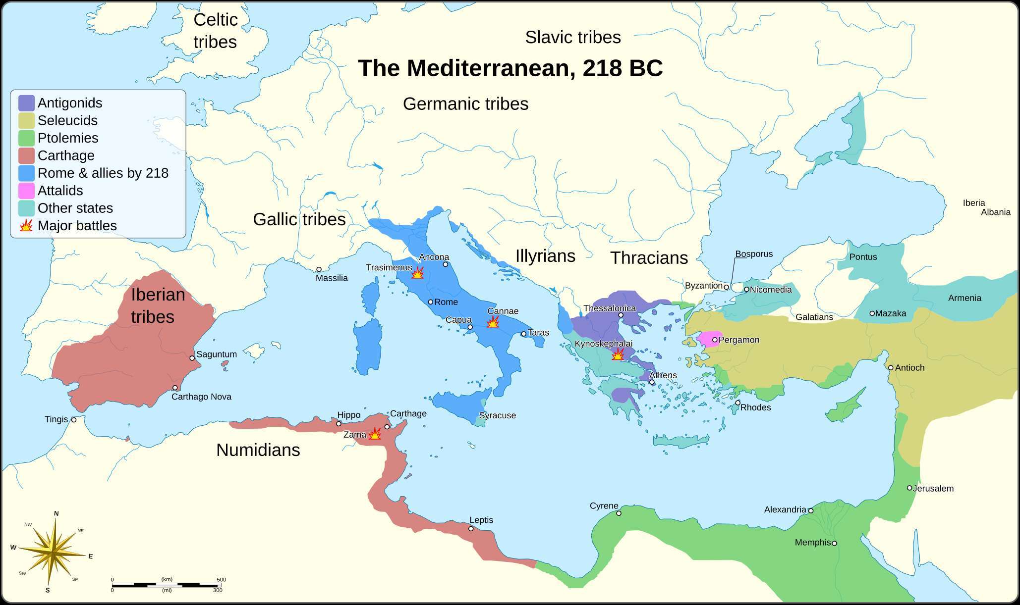 The Mediterranean at 218 BC