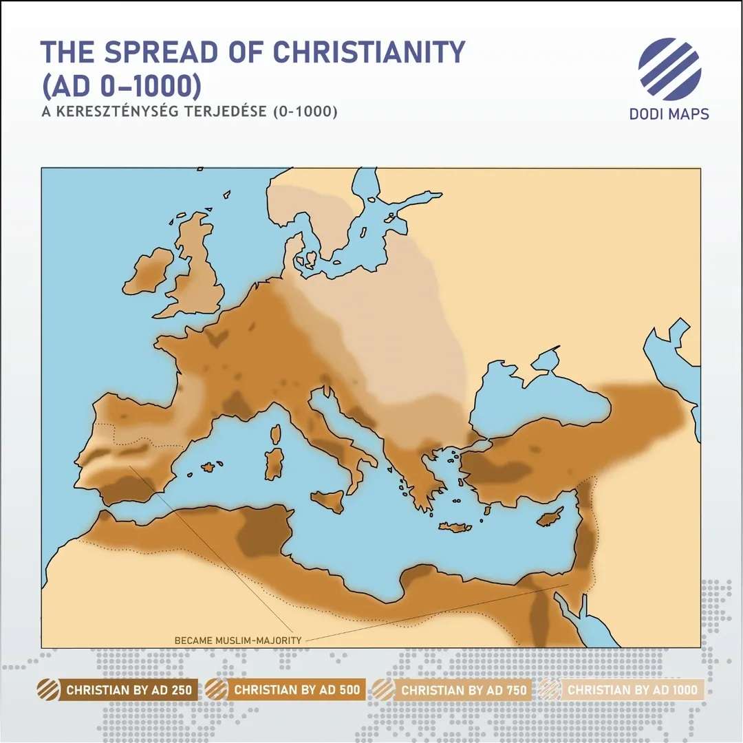 The Spread of Christianity, AD 0–1000