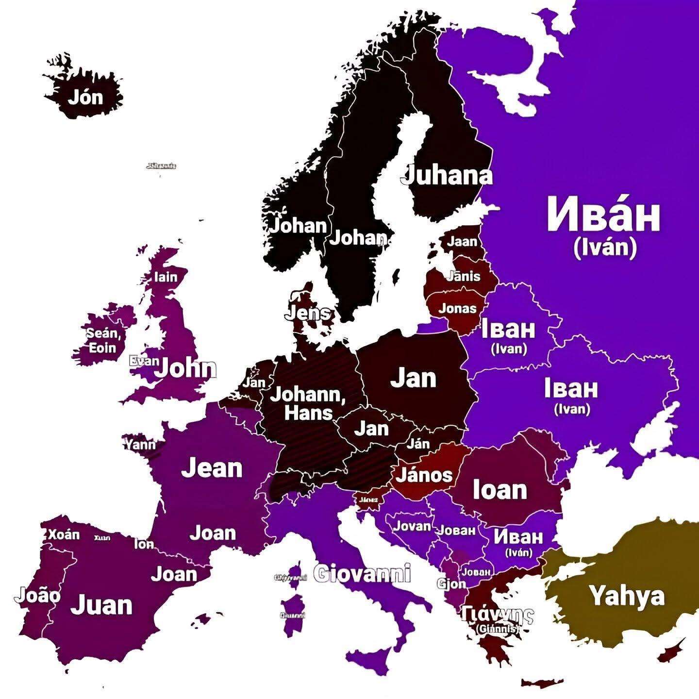 Johannes in different languages