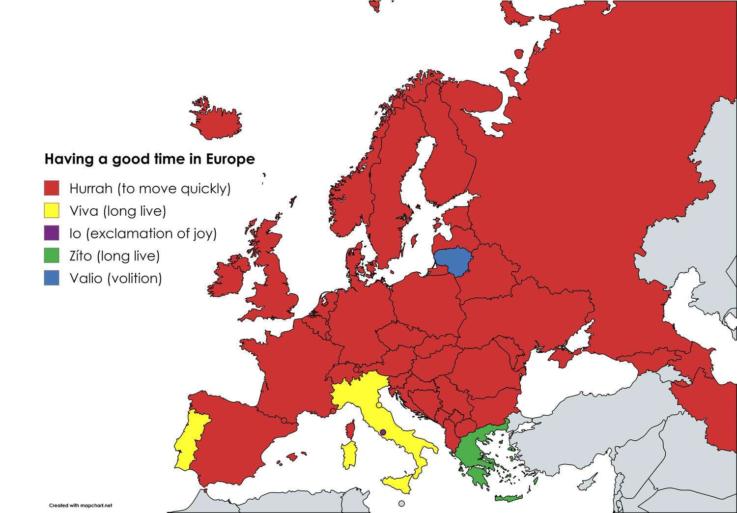 Having a good time in Europe, an (almost) common tongue