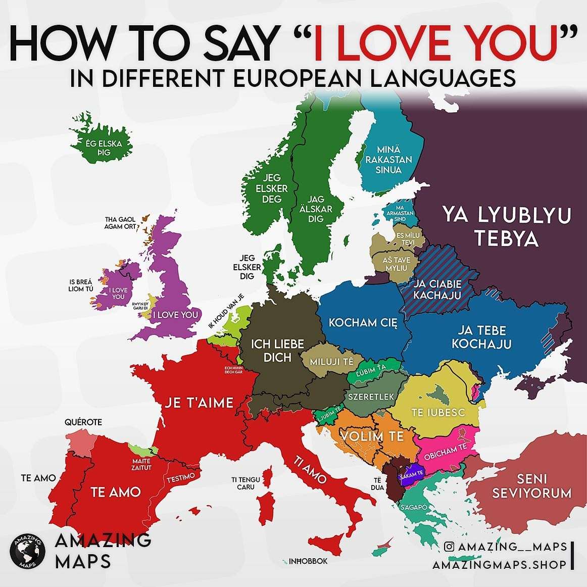How to say "I love you" in European languages