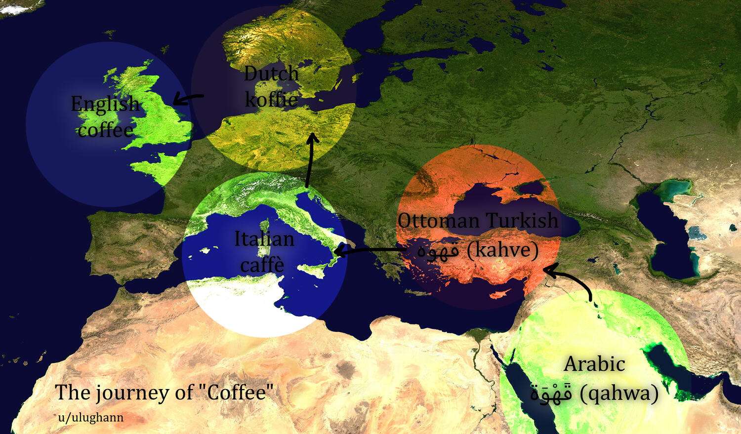Origins of the word "coffee"