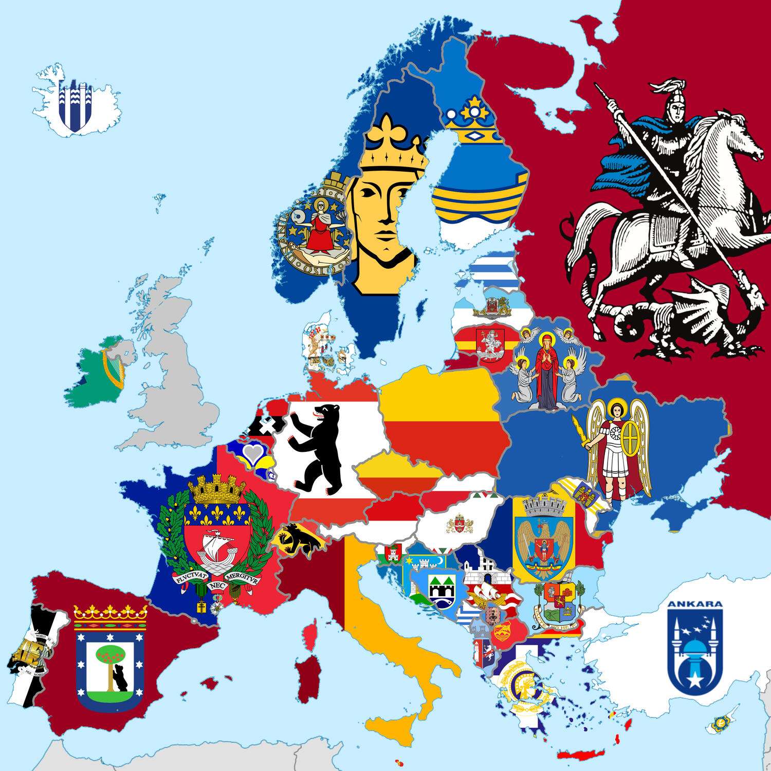 Flag of the European capitals
