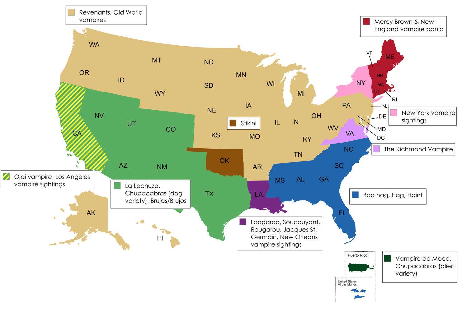Vampire folklore of USA