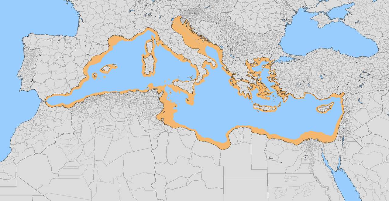 Land that would have surfaced had Atlantropa happened