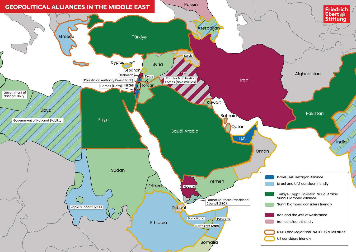 Geopolitical alliances in the Middle East