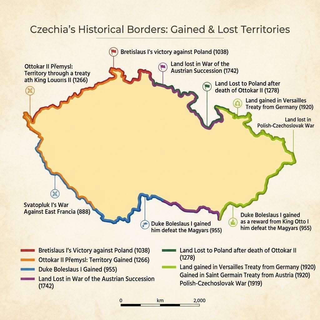 How Czechia's Borders Were Formed