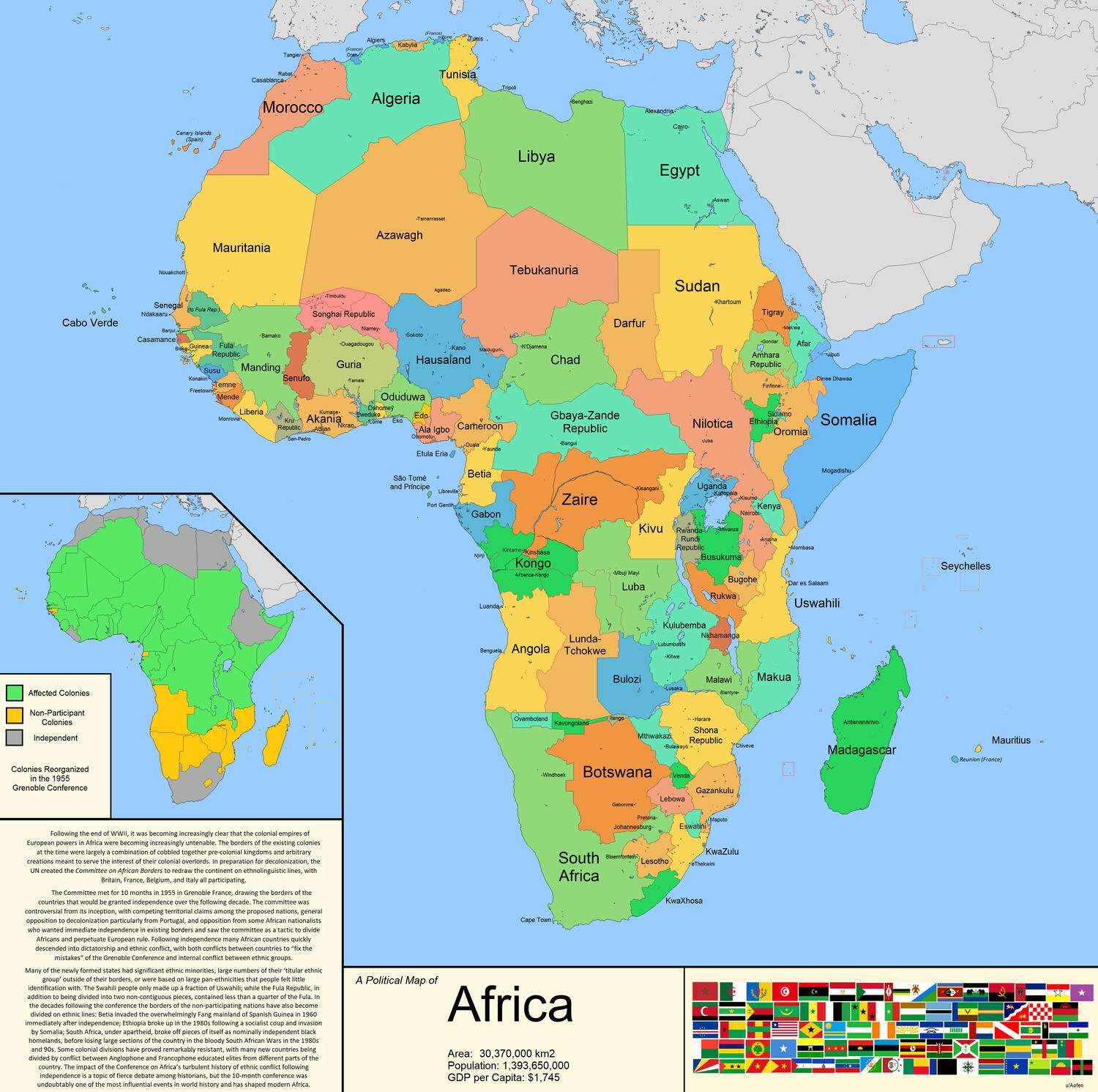 What if African borders were redrawn at decolonization?