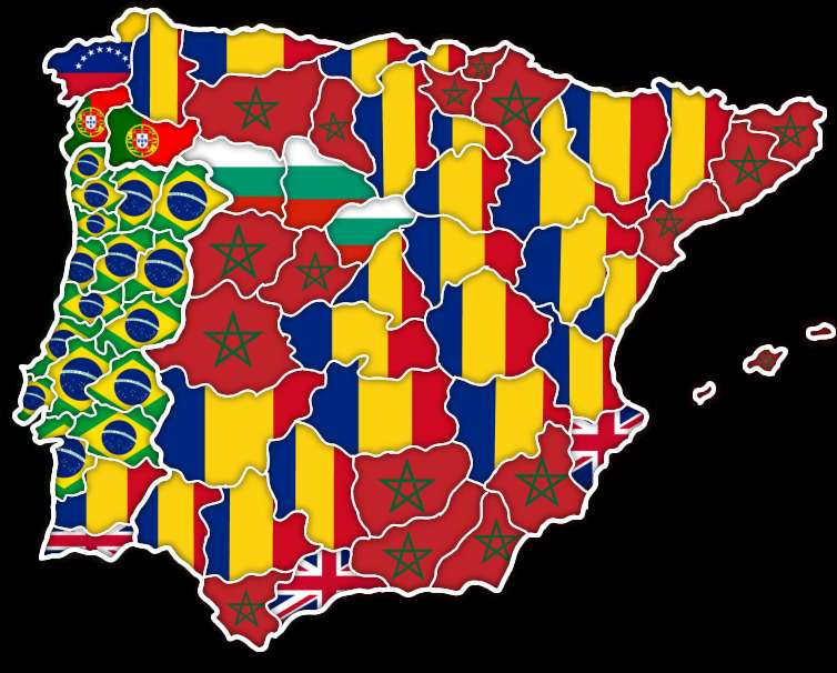 Most common immigrant in Iberian Peninsula (Spain and Portugal)