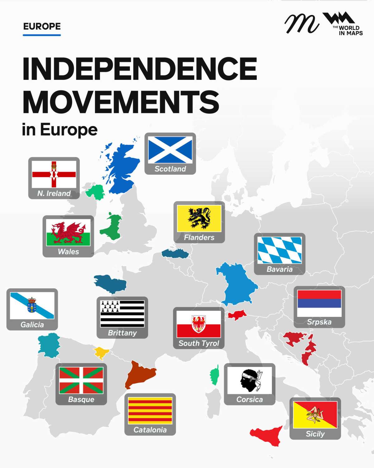 Independence movements in Europe