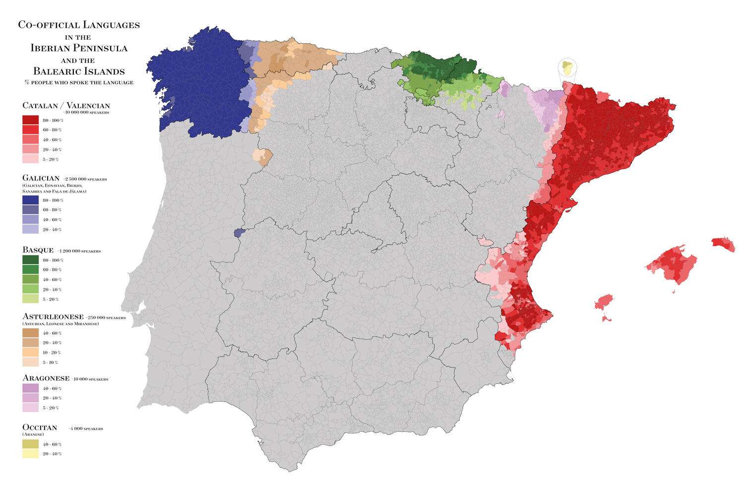 Co-official languages in the Iberian Peninsula