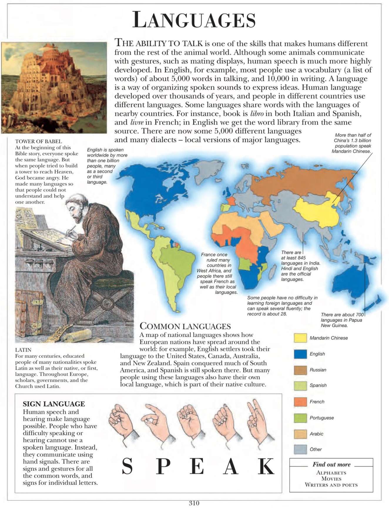 Most common languages in the world