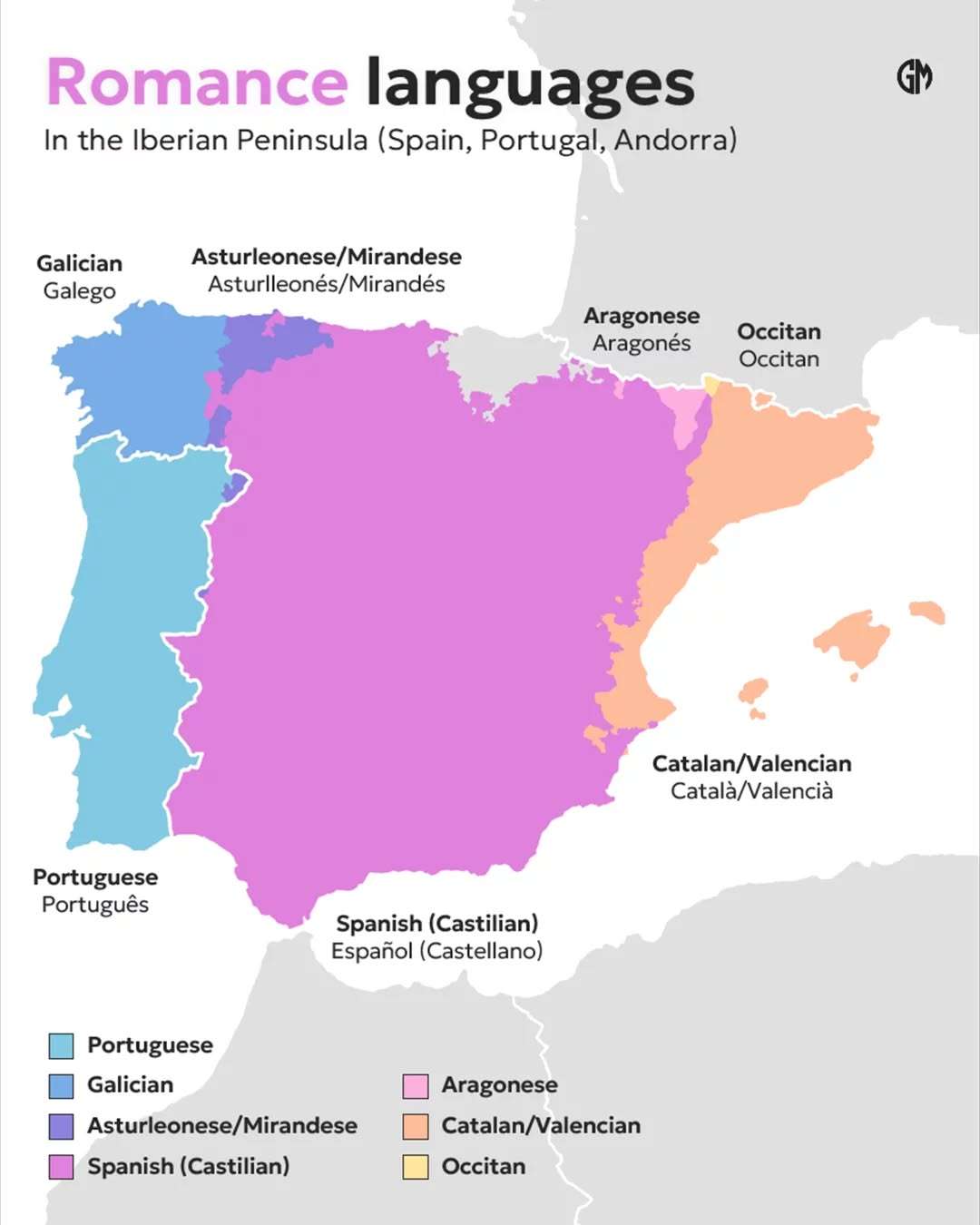 Romance languages in the iberian peninsula