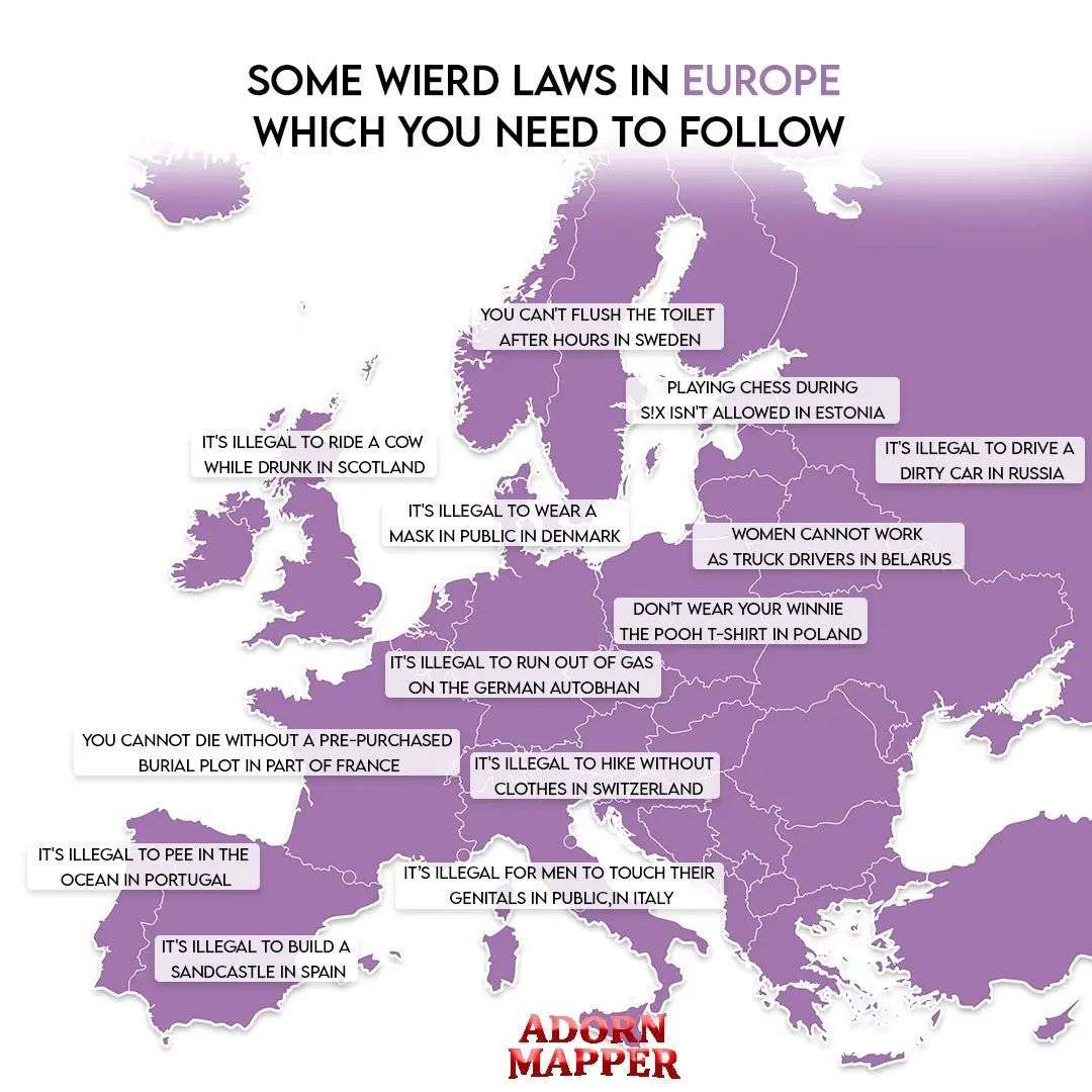 Weird laws in Europe