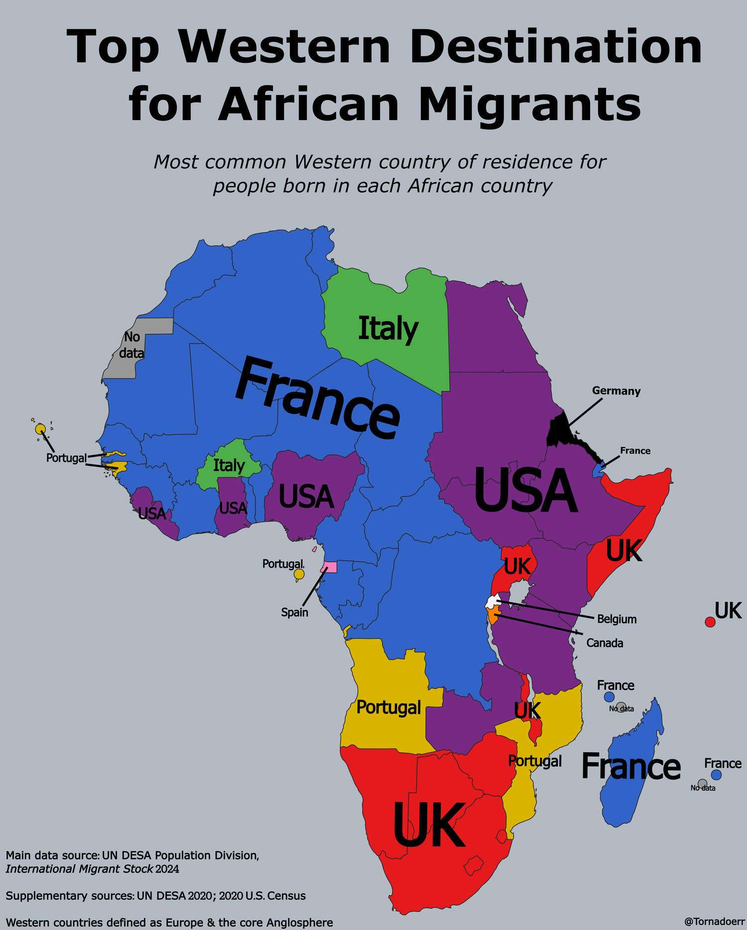 Top Western Destination for African Migrants