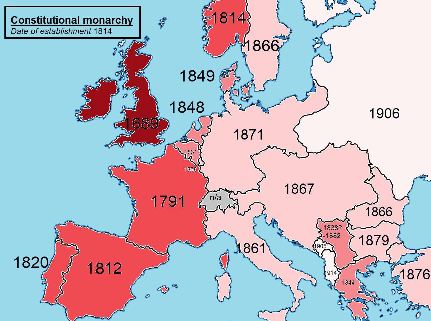 Establishment of constitutional monarchy in Europe (1914)